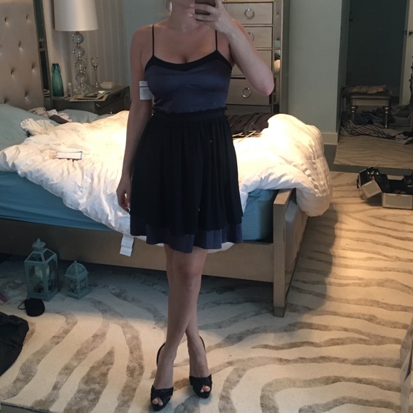 BCBG Party satin chiffon dress - Picture 1 of 4